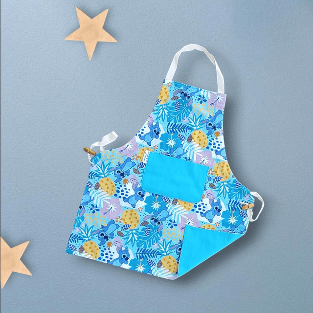 Tablier de Cuisine ou Activités pour Enfants en Coton Personnalisé réglable Lilo