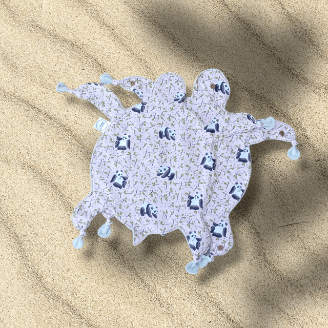 Doudou Siamois tortue  Panda rose