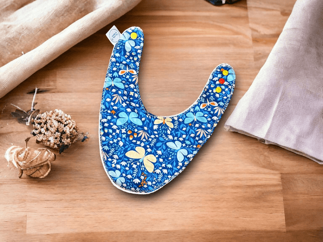Bavoir Naissance à 6 mois réglable  Papillons bleu