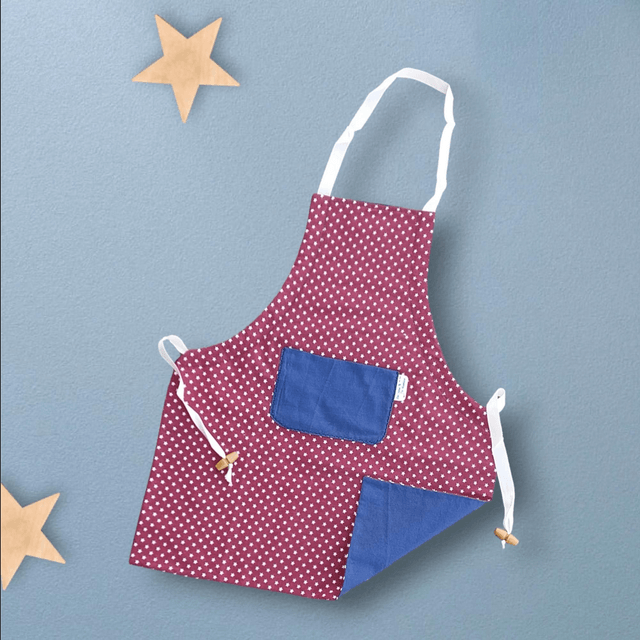 Tablier de Cuisine ou Activités pour Enfants en Coton Personnalisé réglable  Etoiles
