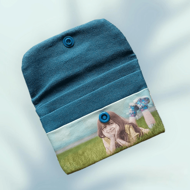 porte-cartes et porte-monnaie en tissu, personnalisables avec vos photos de famille préférées
