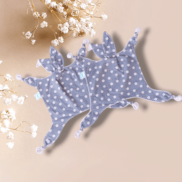Doudou Siamois Lapin Fleurs