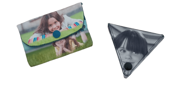 porte-cartes et porte-monnaie en tissu, personnalisables avec vos photos de famille préférées