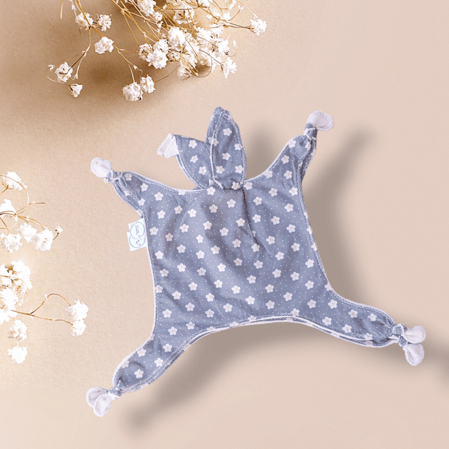 Doudou Siamois Lapin Fleurs